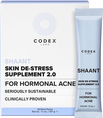 Codex Labs Shaant Skin De-Stress Hormonal Acne Support for Women - 30 packets