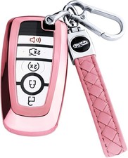 For Ford Key Fob Cover with Keychain,Key Fob Cover Case Shell for Ford Explorer