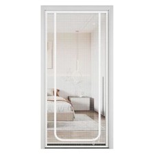 Cat Screen Door Reinforced Pet Proof Screen Door Zipper Curtain to Keep Dogs