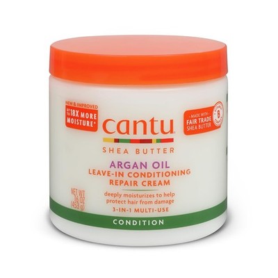 Cantu Argan Oil Leave In Hair Cream 16oz Repair