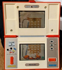 Nintendo Game & Watch Wide Screen Mickey Mouse MC-25 MIJ 1981 Good Condition s40