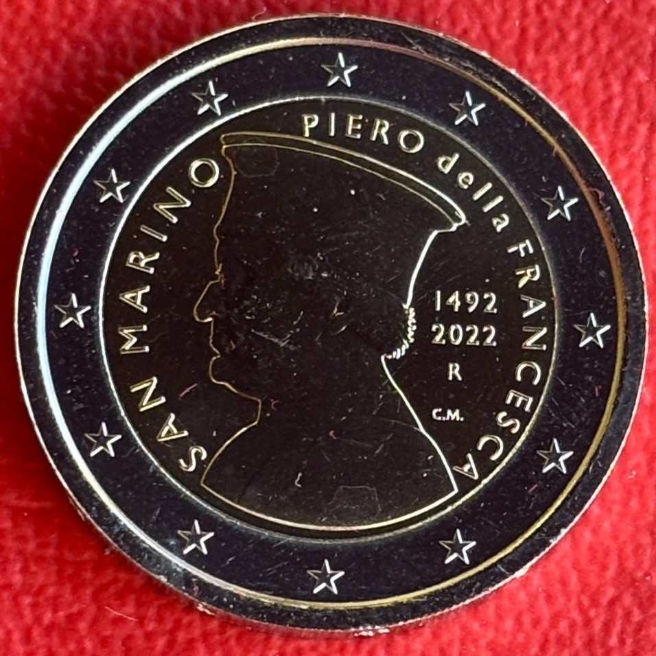 2 Euro San Marino 2022 Bi-Métal Unzirkuliert « Piero della Francesca »