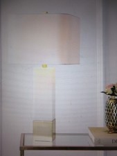 Jonathan Y Jeffrey 29 in. Brass Gold/White Metal/Marble LED Table Lamp