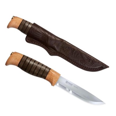 Helle Sigmund Knife Triple Laminated Steel Beech Oak Handle 200077 NEW