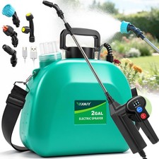 Battery Powered Sprayer 2 Gallon Electric Garden 3 Speed 4 Mist Nozzles