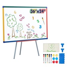 Dry Erase Board with Stand Magnetic Whiteboard for Kids Easel Flipchart Board...
