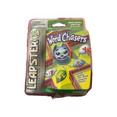 LeapFrog Leapster Learning Game System ''Word Chasers'' Game Cartridge