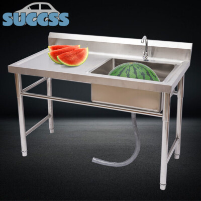 47'' Stainless Steel Utility Commercial Square Kitchen Sink for Restaurant Home