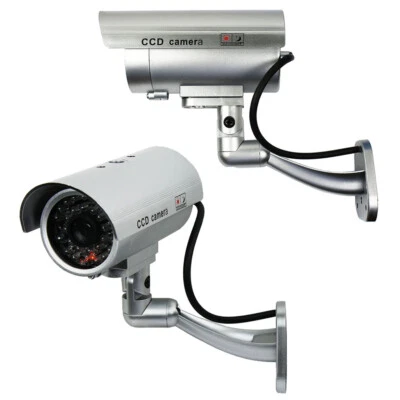 HORIZON 2 Pack IR Bullet Fake Dummy Surveillance Security Camera CCTV & Record Light