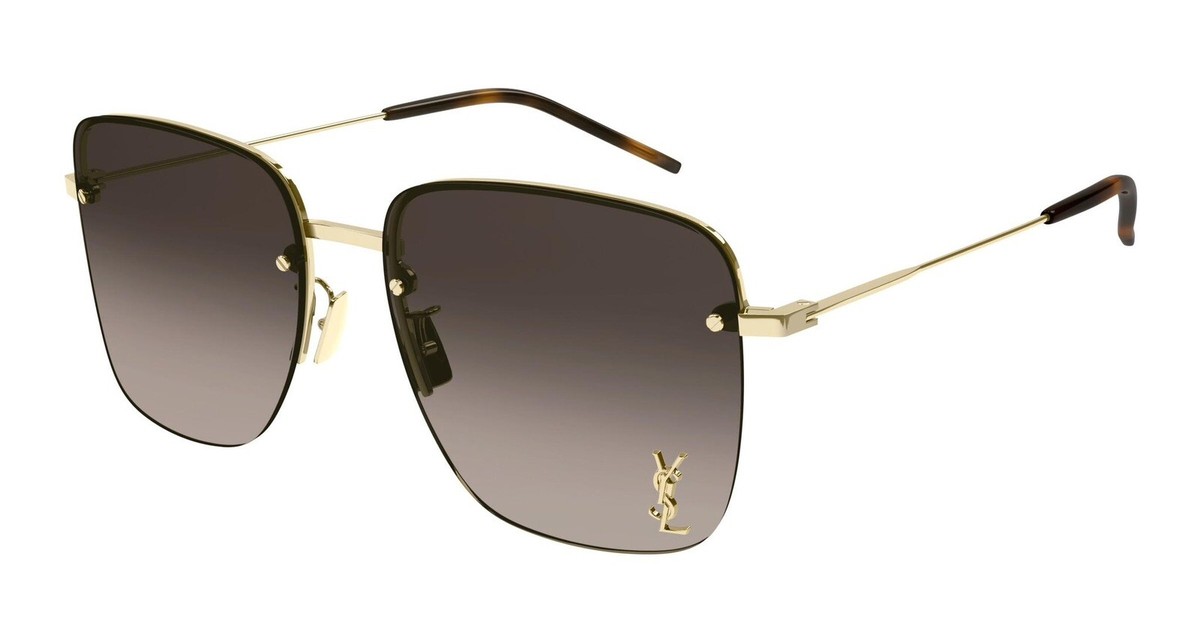 Saint Laurent SL 312 M 008 Gold Brown Gradient YSL Logo Lens Saint Laurent SL 312 M 008 Gold Brown Gradient YSL Logo Lens