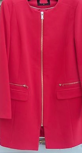 WALLIS EXCLUSIVE RED CREPE FABRIC ZIP 