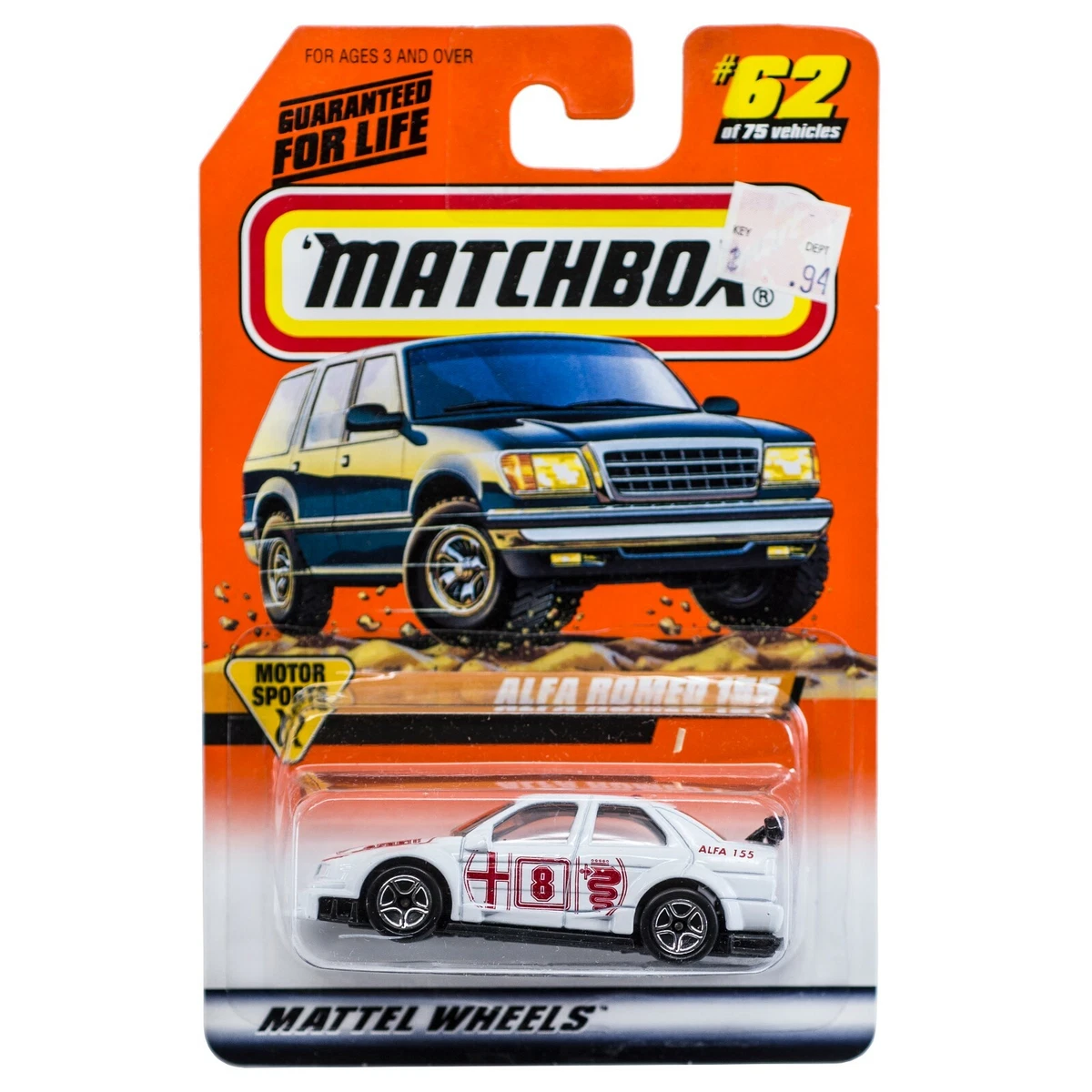 Matchbox 62 Alfa Romeo 155 White 1 60 Motor Sports Series 1998