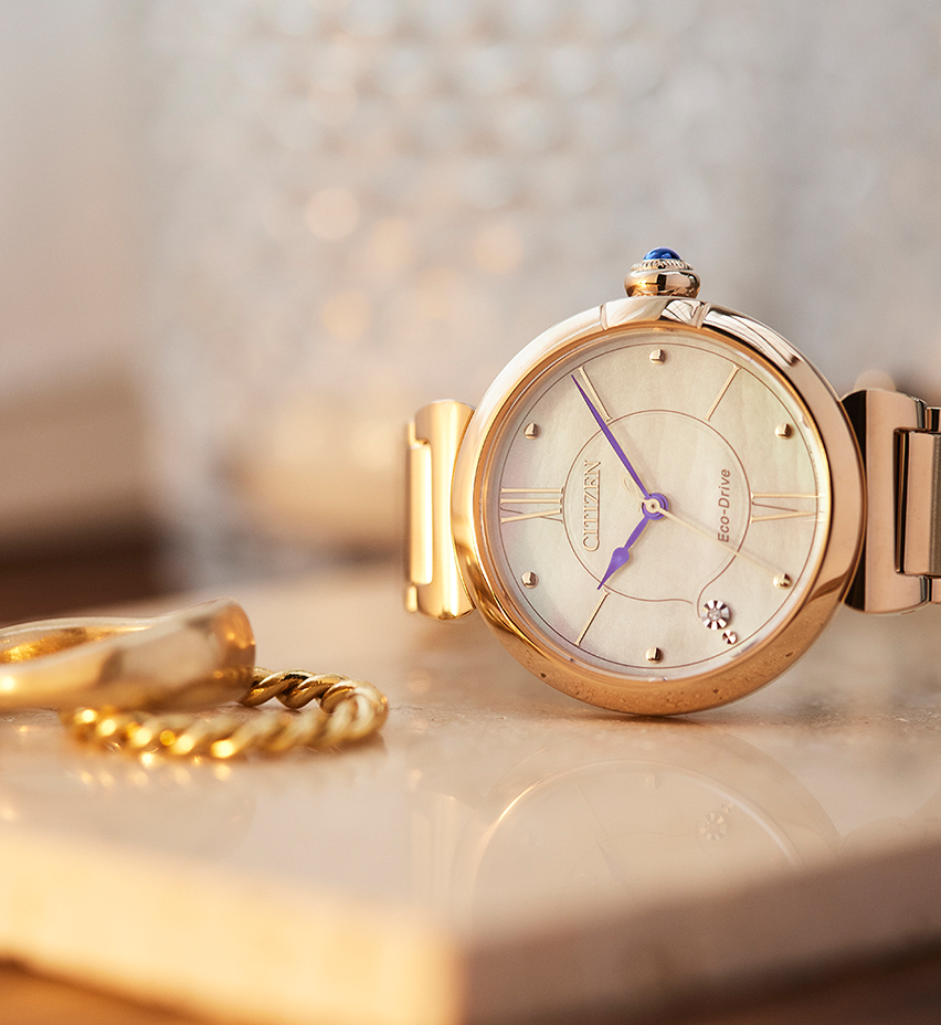 Citizen L EM1073-85Y Eco-Drive Maybells Rose Gold Sapphire Ladies