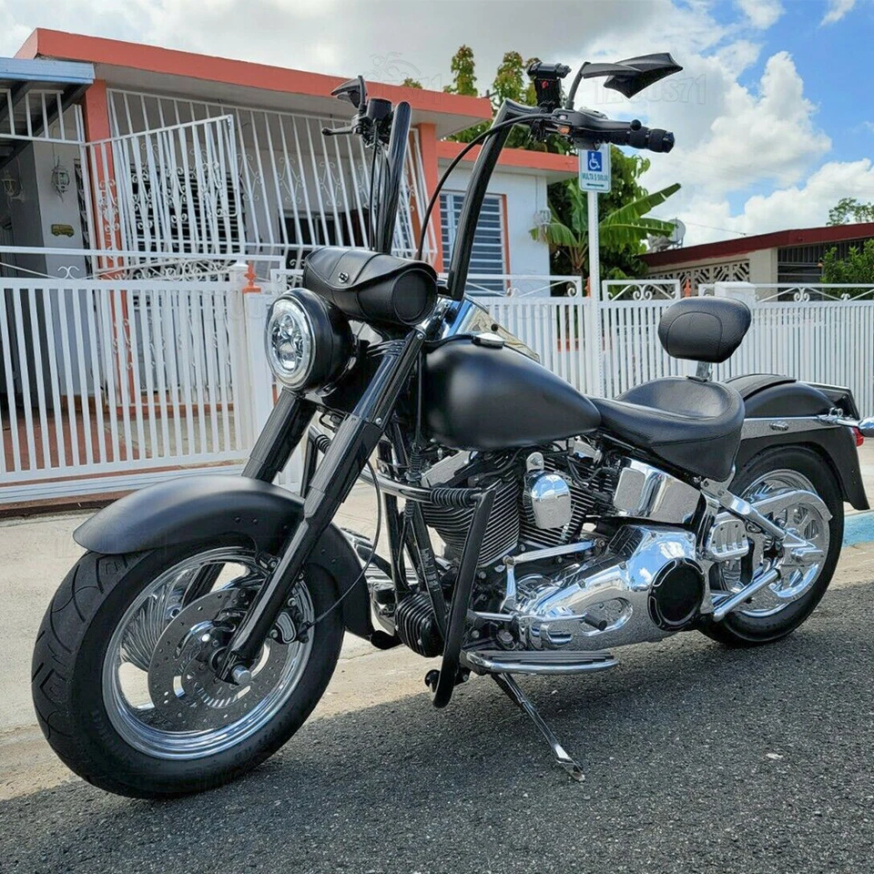 Manillar de 1-1/2" para Harley 12"" 14"" 16"" 18"" Rise Meathook Ape Hanger Foto 4 de 4