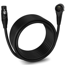 LyxPro 30 Feet Right Angle XLR Microphone Cable, Male to Female Cable