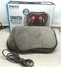 HoMedics Shiatsu & Vibration Massage Pillow with Heat Adjustable 3D Technology