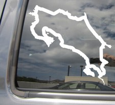 Costa Rica Country Outline Car Truck Window Bumper Vinyl Decal Sticker 07151