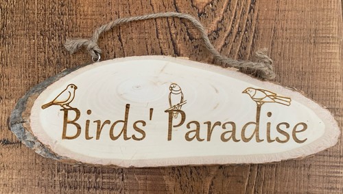 Personalised Wooden Sign-Bedroom Door Name Plaque-Garden Shed-Natural Log Slice - Picture 3 of 6