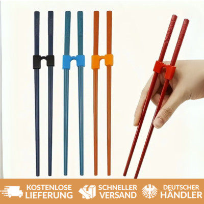 4 Stück Essstäbchen-Helfer, Essstäbchen-Trainer-Helfer, Sushistäbchenhilfe,Nudel