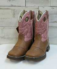 Durango Big Kids Tan/Pink Western Boots, Style BT387