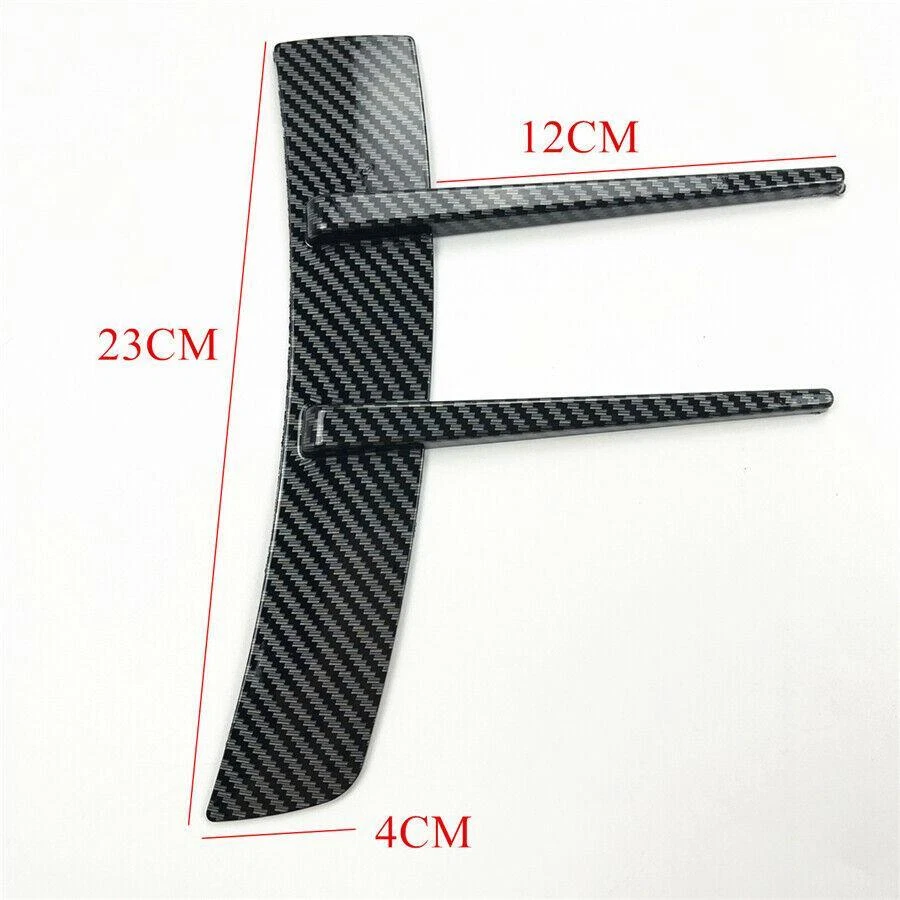 2 piezas pegatinas laterales para guardabarros de coche ventilación ala de aire moldura aleta de tiburón cubierta ABS universal Foto 4 de 4