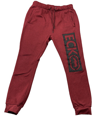 Ecko Unltd Men's Sweatpants Fleece Jogger Embroidered Leg Hit Logo Medium