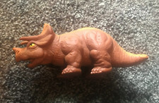 Playskool - Definitely Dinosaurs - Orange Triceratops Figure Toy 1987 1980's