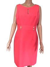 TAHARI ARTHUR S LEVINE Women's Coral  Dress Sz 10 ** NWT (MSRP $128) **