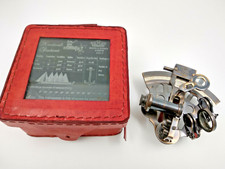 Sextant laiton nautique pour navigation et astronomie dans son coffret cuir