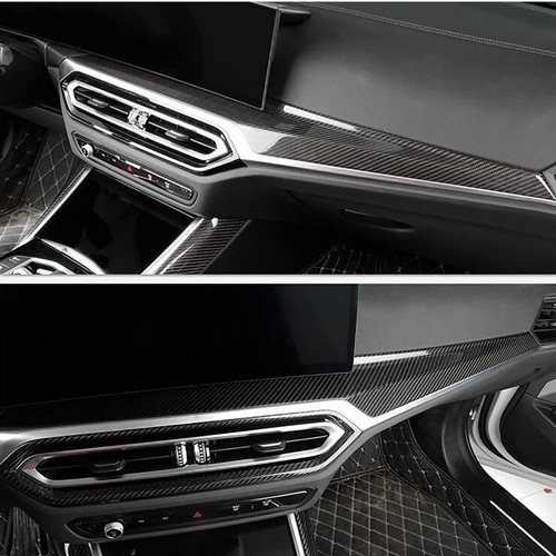 3pcs Carbon Fiber ABS Dash Interior Trim Set For BMW 330i 430i M430i i3 ...