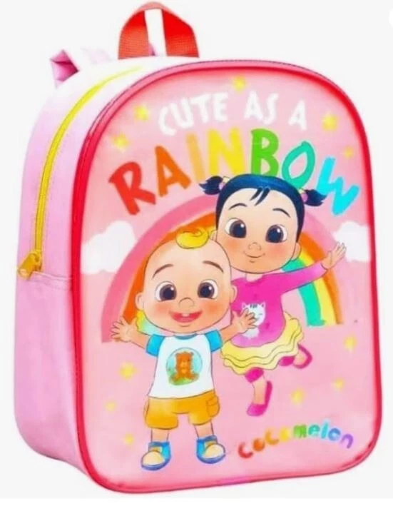 Mädchen Cocomelon süß wie ein Regenbogen Rucksack Backpack Tasche Schule Club Kindergarten