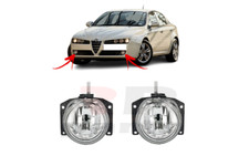 Für Alfa Romeo 159 05-12 Brera Spider Front Nebelscheinwerfer Passend Paar Set