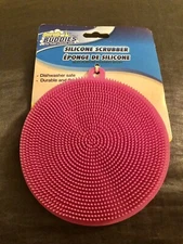 Scrub Buddies 4" Round Silicone Dish Scrubbing Sponge / Vegetable Scrubber...