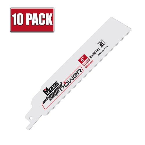 6" x .042" 14 TPI Morse Advanced Edge BiMetal Reciprocating Saw Blade