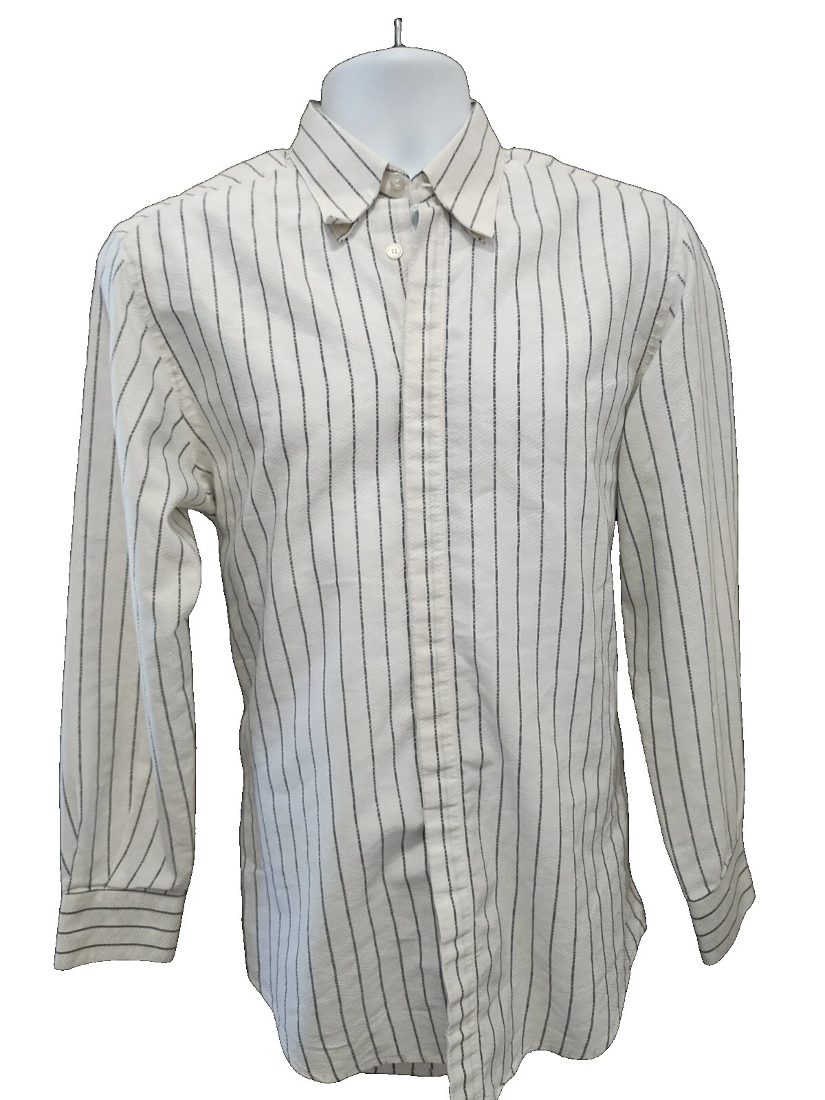 Camisas masculinas listradas casuais com botões Versace