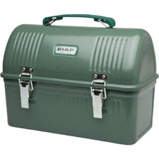 Classic Lunch Box 10 Qt Vintage Metal Lunchbox Durable Meal Container W/ Handle