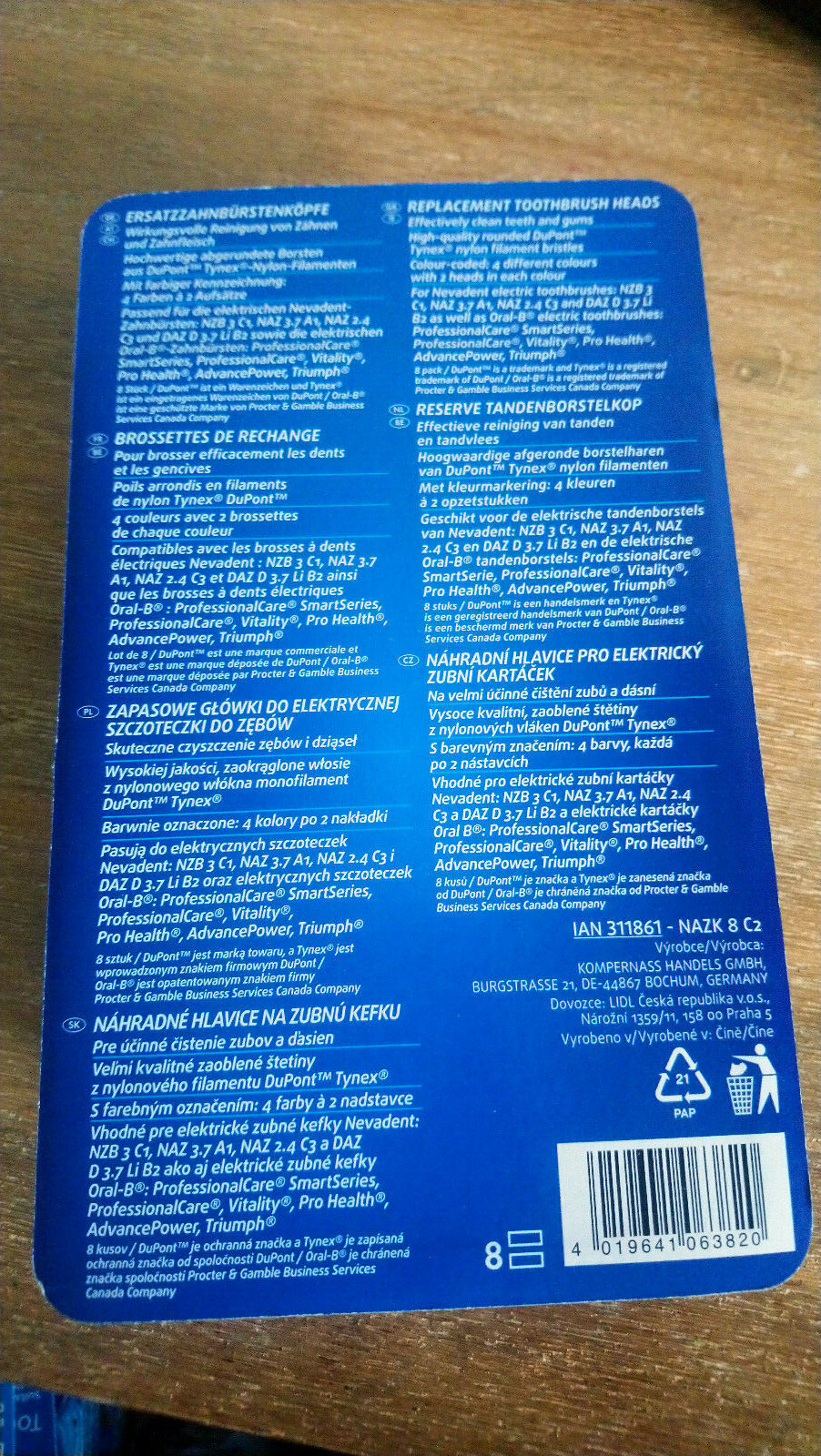 Nevadent Replacement Toothbrush Heads X 6 for Sonic Toothbrushes for