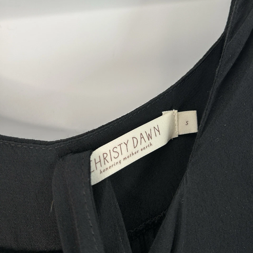 Vestido Christy Dawn Bianca Negro Talla XS Deadstock Tela Cinturón Foto 4 de 4