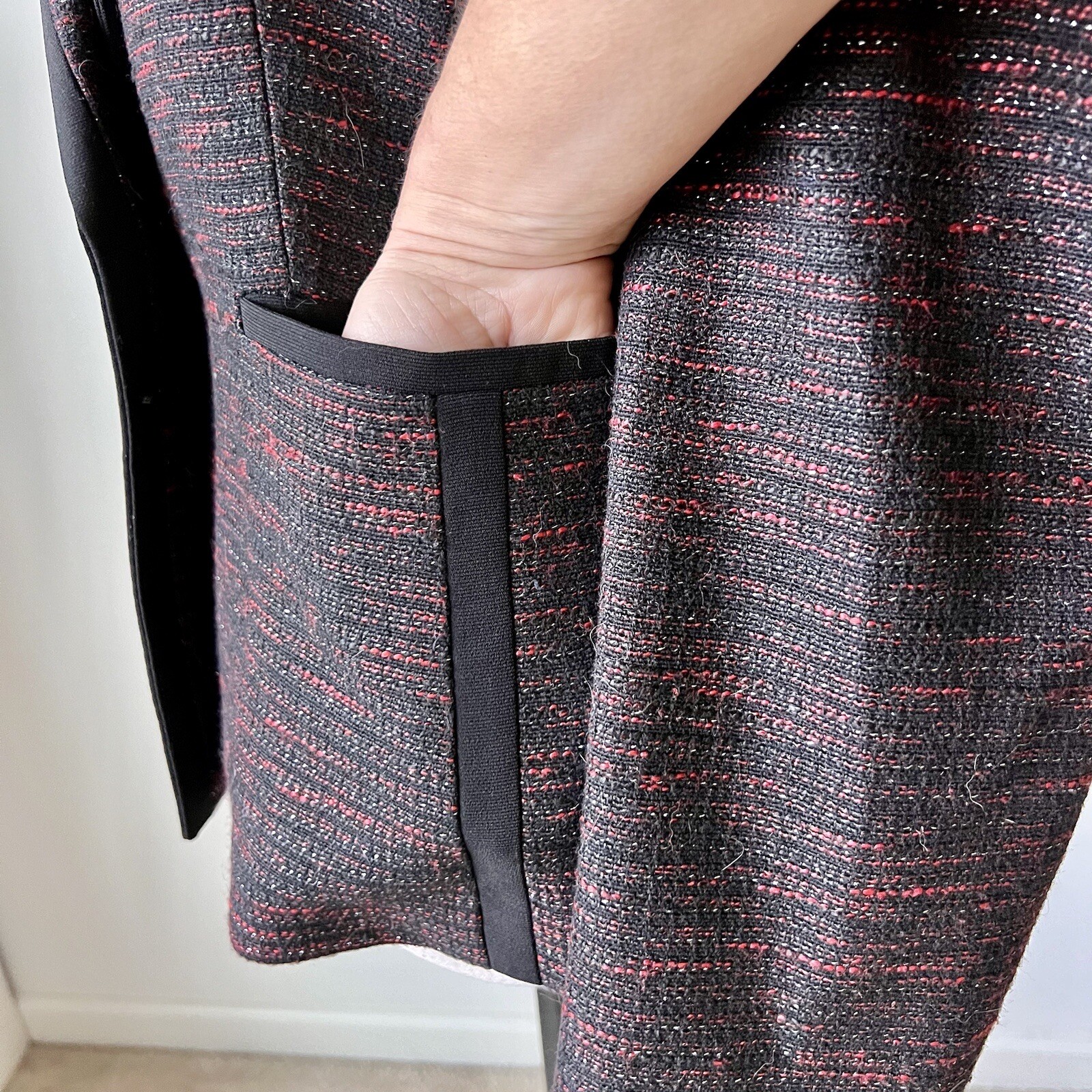 KASPER Single Breasted Metallic Thread Detailing … - image 3