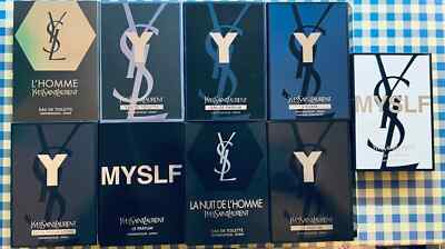 Yves Saint Laurent Cologne Collection Sample Spray Vials 1.2ml / 0.04oz 9pc Set