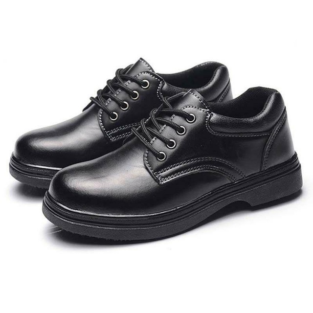 Mens Steel Toe Leather Chef Shoes Waterproof Oilproof Nonslip Work