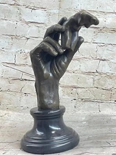 The Hand of Rodin - Bronze Sculpture Holding Nude Female Torso Figure on Marble