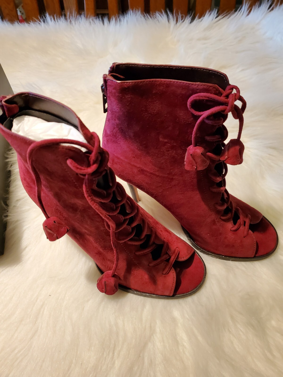 COACH WOMENS SHOES LENA LUX SUEDE BURGUNDY HEELS SIZE 5.5 | eBay