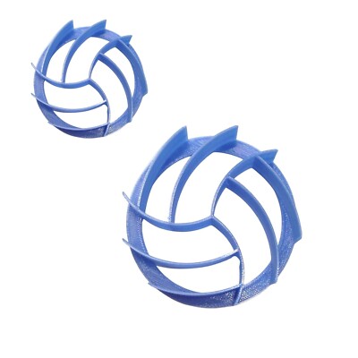 VOLLEYBALL SET OF 2 SIZES CONCHA COOKIE CUTTERS MEXICAN SWEET BREAD STAMP PR1766