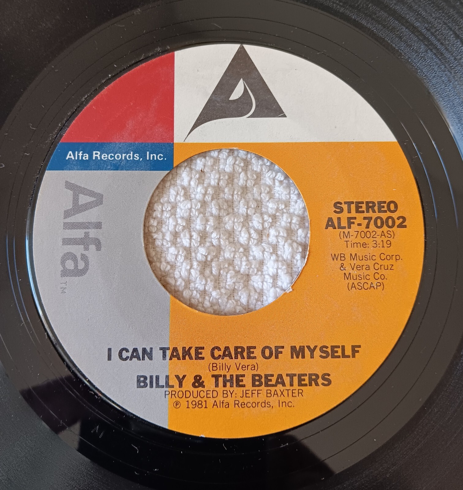 Billy & The Beaters, Take Care Of Myself/Corner Of Night, 45rpm, Alfa ALF-7002