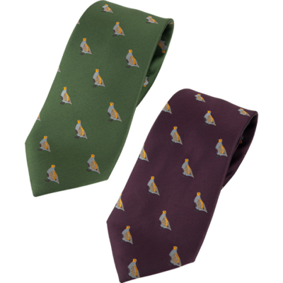 Cravatta Jack Pyke In Seta Con Fagiani – Regalo In Scatola Per Uomo, Stile Country
