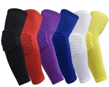 NEW! Padded Compression Sports Arm Sleeve Baseball Football Basketball Elbow Pad