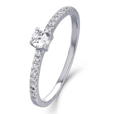 925 Sterling Silver Solitaire Cz Wedding Band Engagement Ring Size 3-15 SE513C