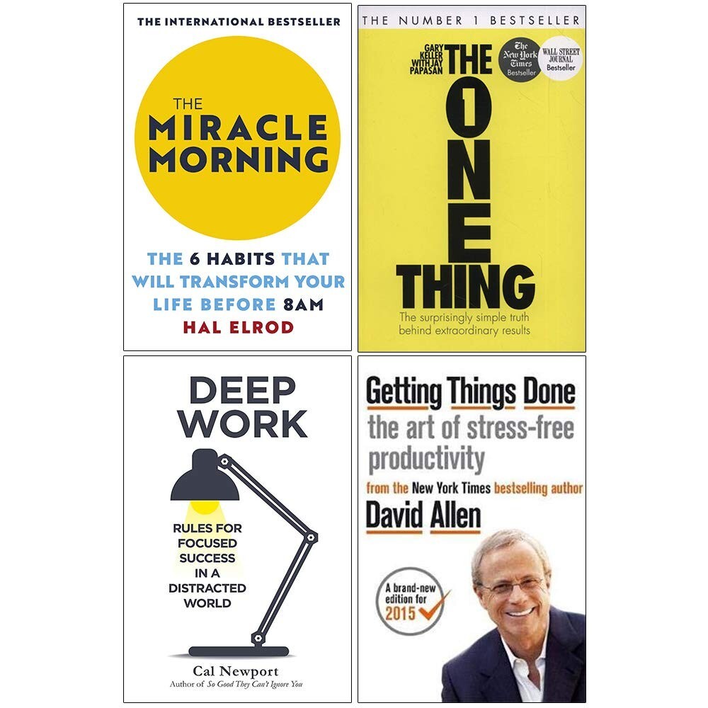 The Miracle Morning,The One Thing,Getting Things Done 4 Books Collection Set