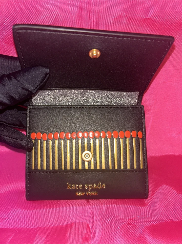 Kate Spade PERFECT MATCH Estuche para Tarjetas con Solapa Mini Cartera MATCHBOOK Cuero Liso Nuevo con Etiquetas Foto 2 de 4